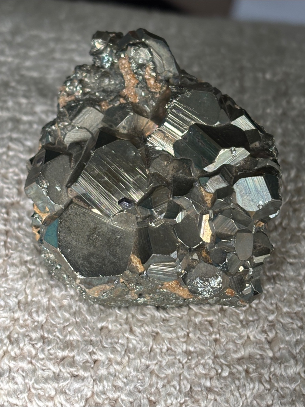 🔴Raw Natural Pyrite Cluster Rock Crystal Specimen